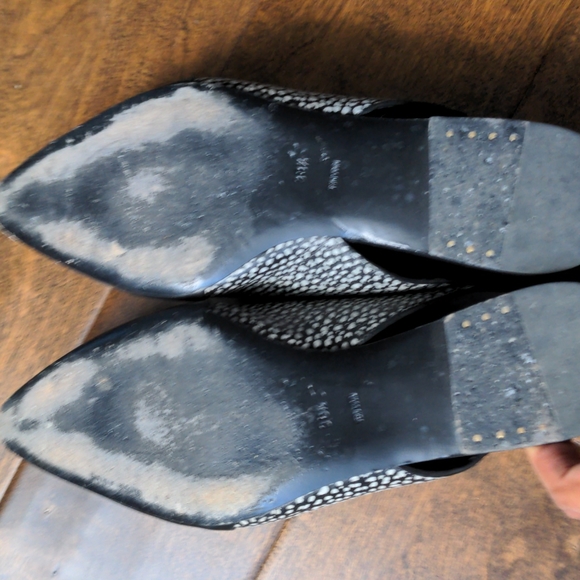 Alexander Wang black and pebbled leather slides, made in Italy size 38.5 - Picture 4 of 5